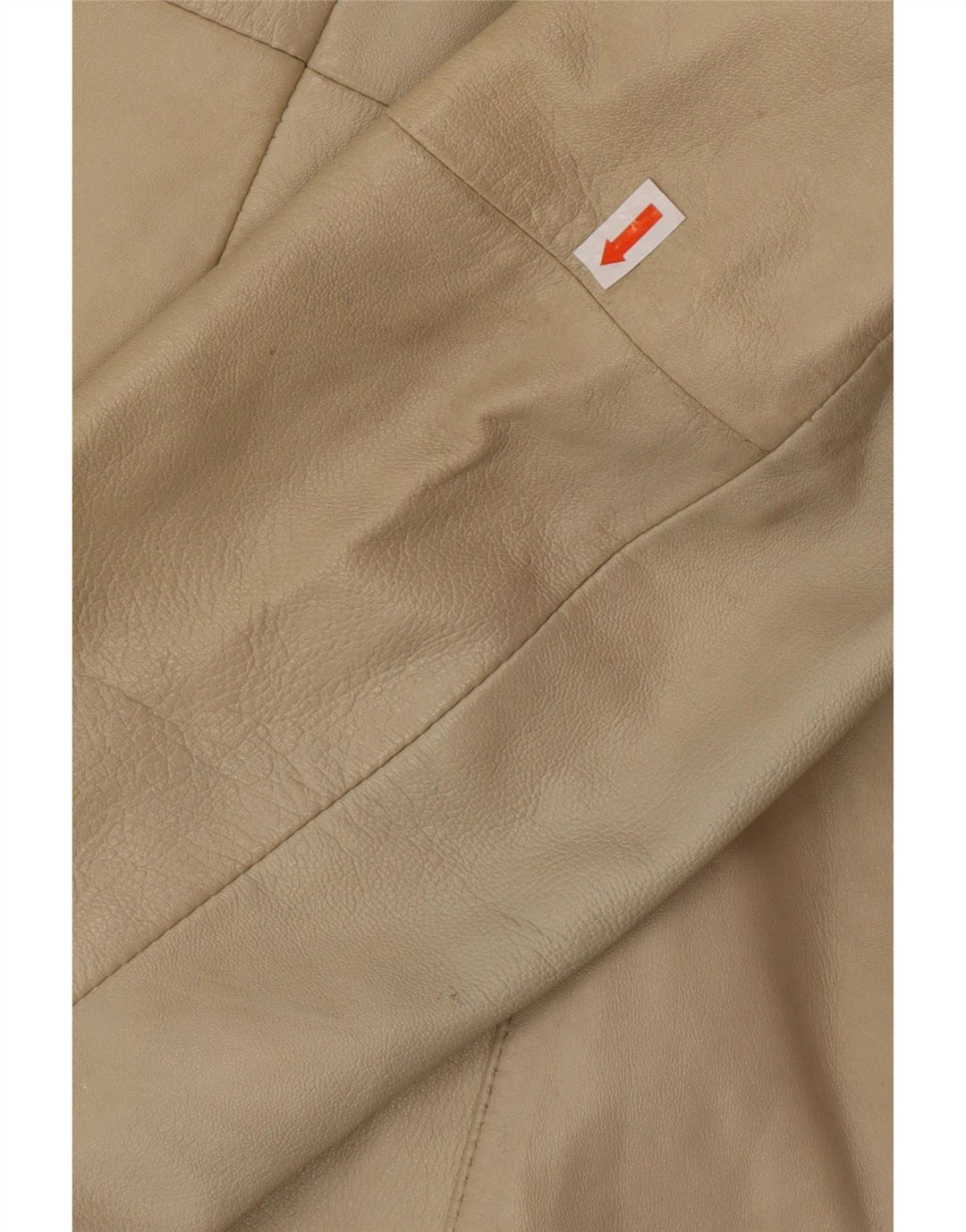 OLLY & CO Læderfrakke til kvinder UK 10 Small Beige Læder