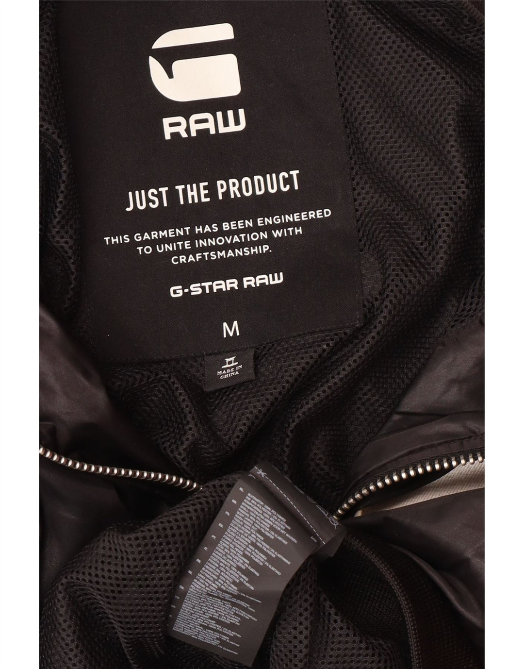 G-Star Herre Graphic Bomber Jacket UK 38 Medium Sort Polyamid