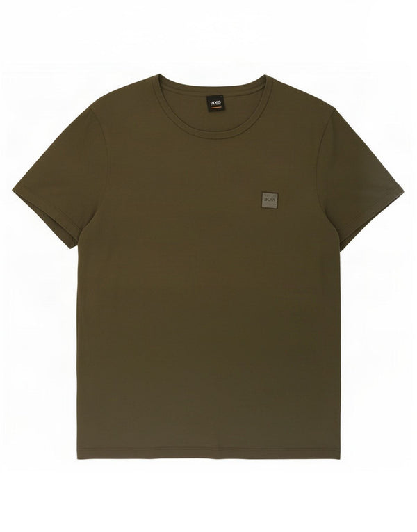 Hugo Boss Herre Grafisk T-Shirt Top XL Khaki Bomuld