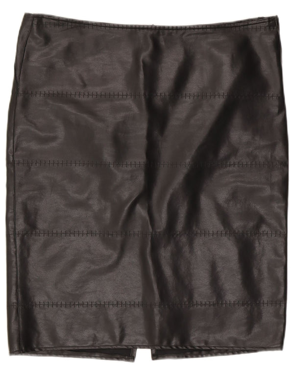 Krizia Jeans Dame Pencil Skirt UK 16 Large W34 Black