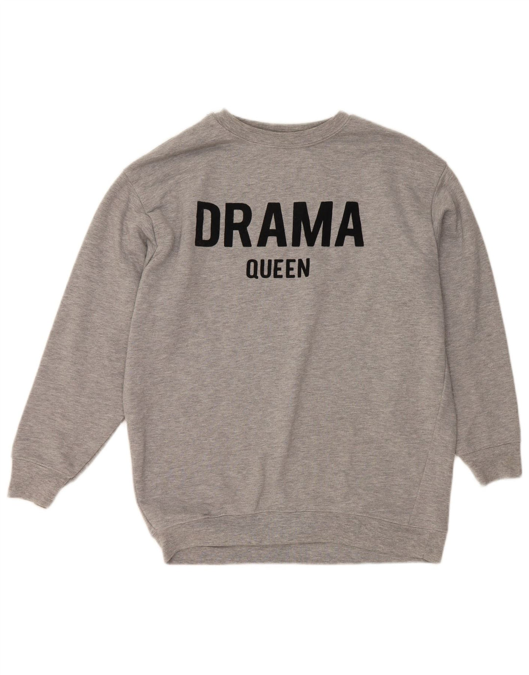 Zara Dame Grafisk Oversized Sweatshirt Jumper UK 10 Lille Grå
