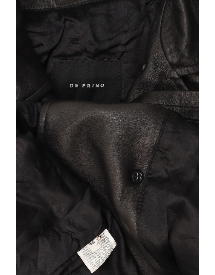 Vintage Dame Oversized Dobbeltradet Frakke IT 42 Medium Sort