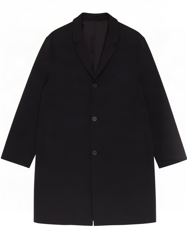 Cos Herre 3-knap overfrakke UK 36 Small Navy Blue Cotton