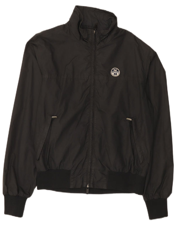 North Sails Herre Zip Bomber Jacket UK 40 Large Black Polyamide