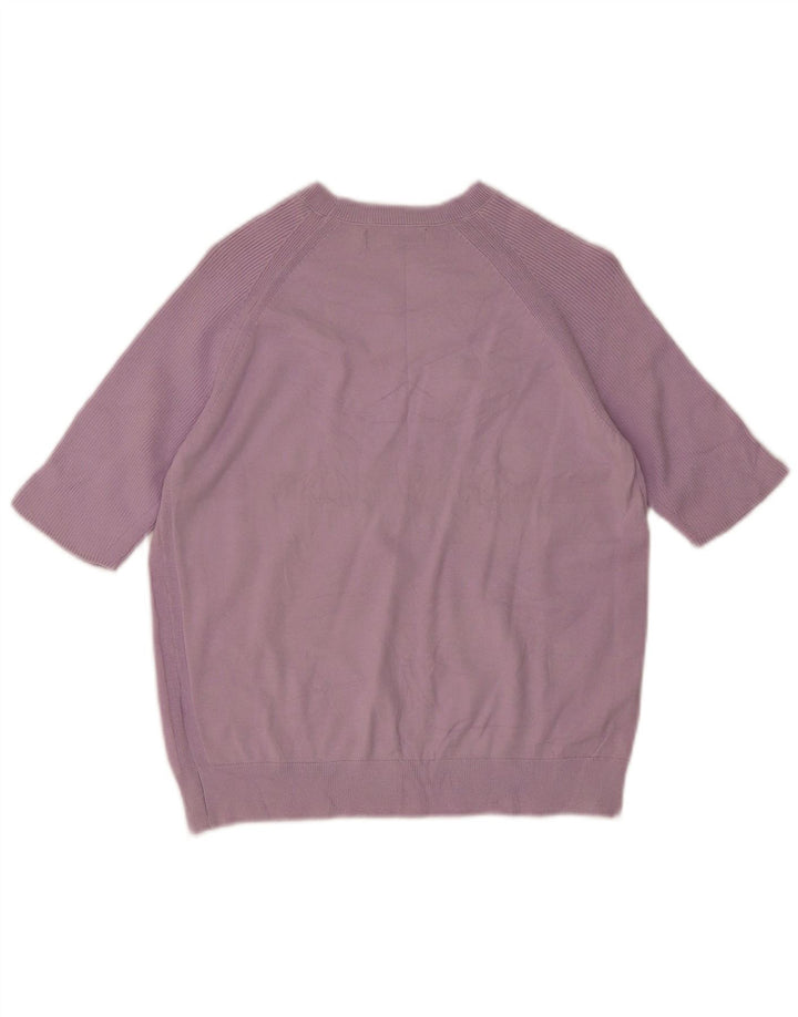 Marks & Spencer Dame Boat Neck Jumper Sweater UK 12 Medium Purple