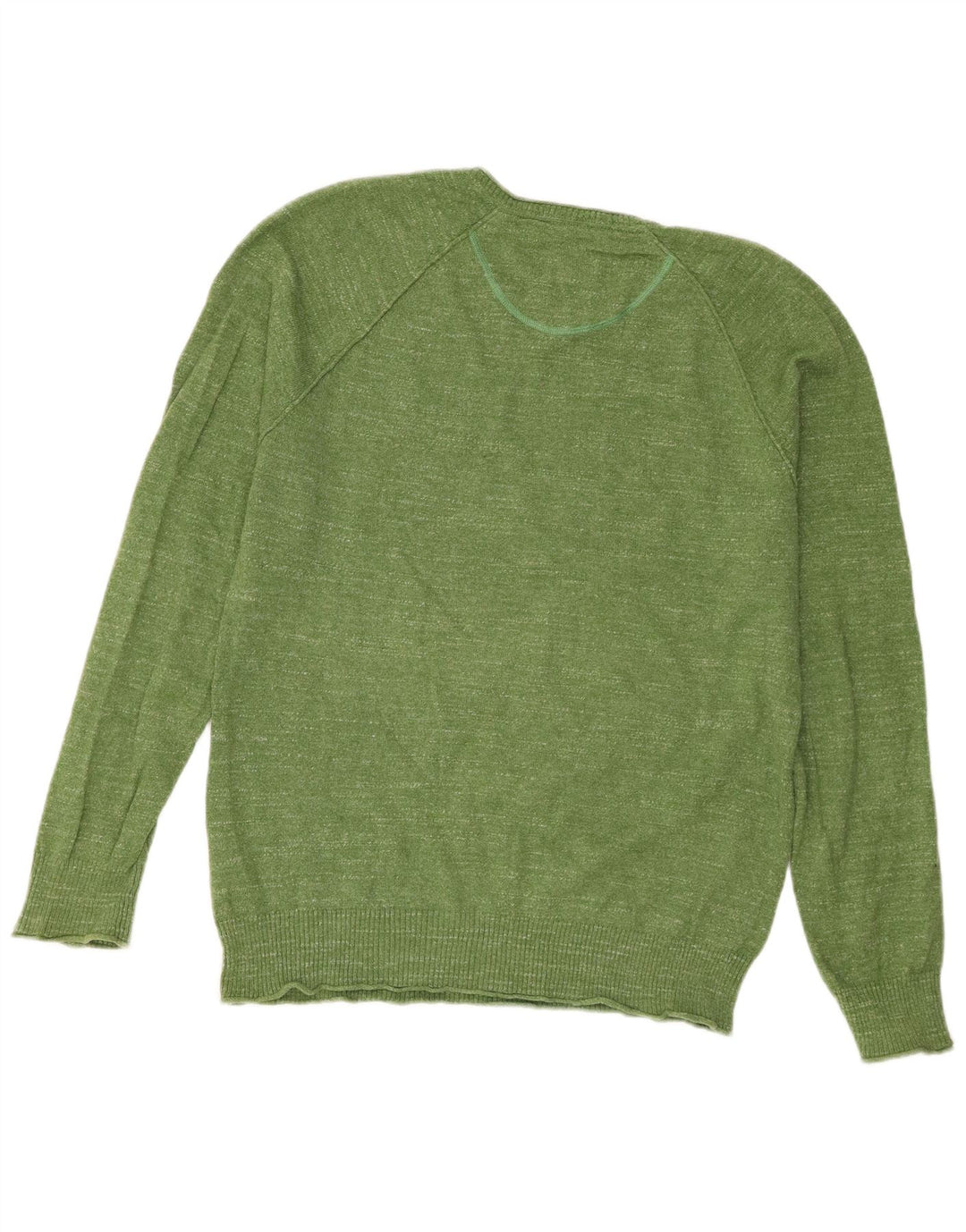 White Stuff Herre Regular Fit V-hals sweater mellemgrøn bomuld