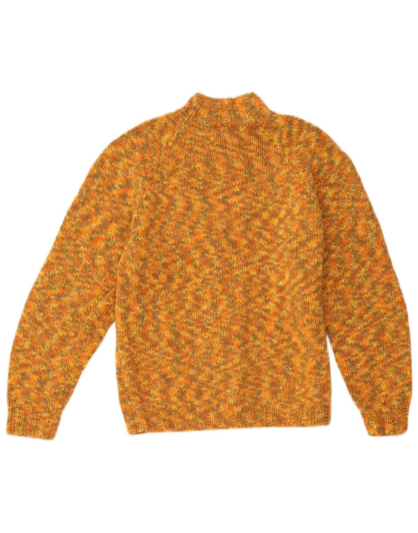 Vintage dame cardigan sweater UK 12 Medium Yellow Flecked