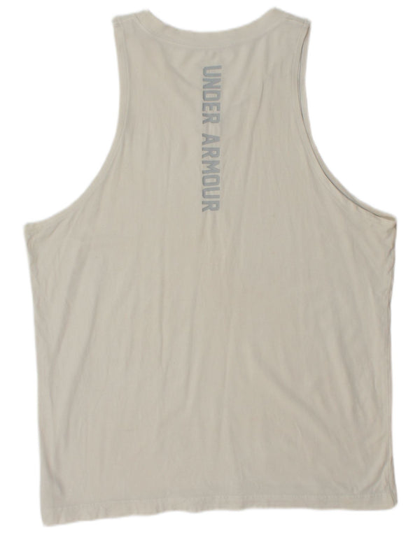 Under Armour Herre Regular Fit Grafisk Vest Top XL Hvid Bomuld