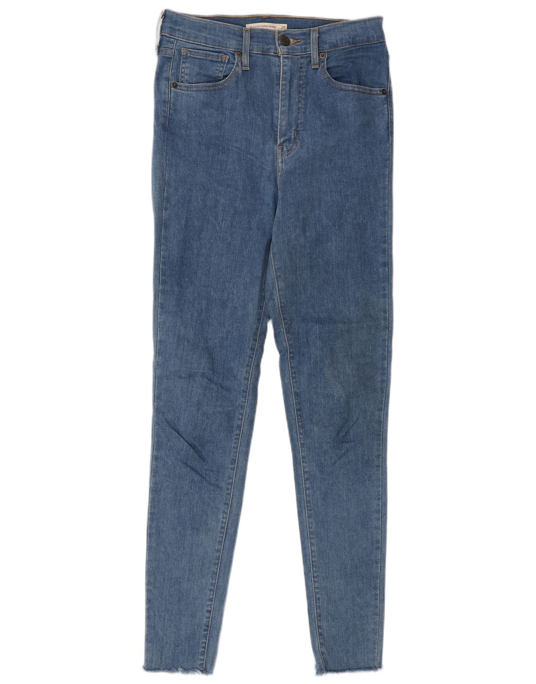LEVI'S Kvinder Mile High Super Skinny Jeans W28 L32 Blå Bomuld