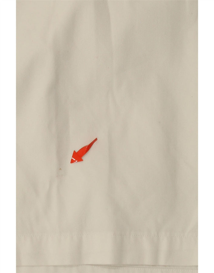 CALVIN KLEIN Herre Khakis kortærmet skjorte XL Hvid bomuld