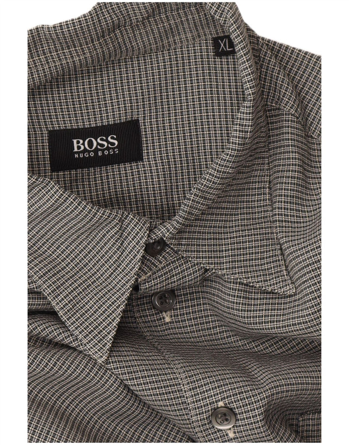 HUGO BOSS Herreskjorte XL Grå ternet