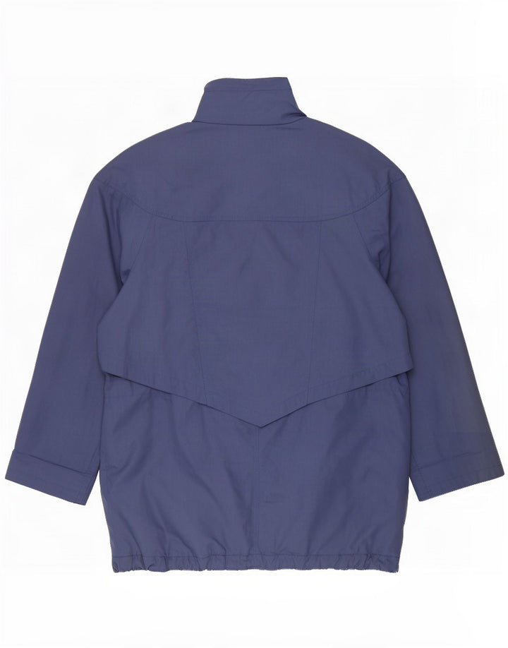 Vintage Dame Oversized Polstret Frakke UK 14 Large Blue Polyester