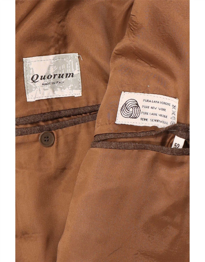 Vintage herre dobbeltradet blazerjakke IT 52 XL brun uld