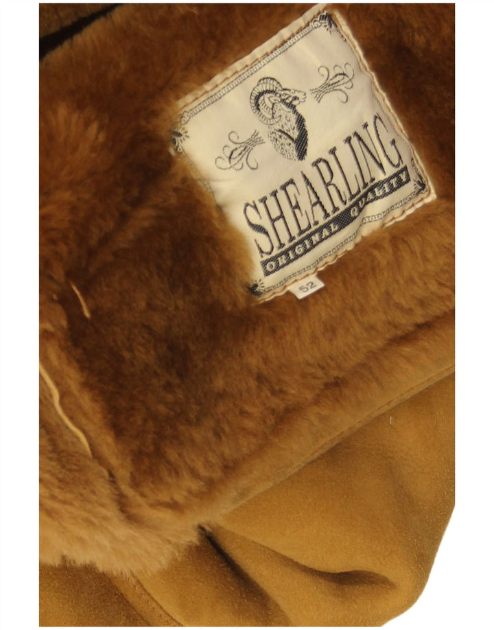 Vintage Herre Shearling Jacket IT 52 XL Brun