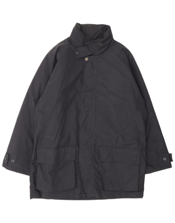 Ermenegildo Zegna Herre Windbreaker Jacket UK 40 Large Navy Blue Cotton