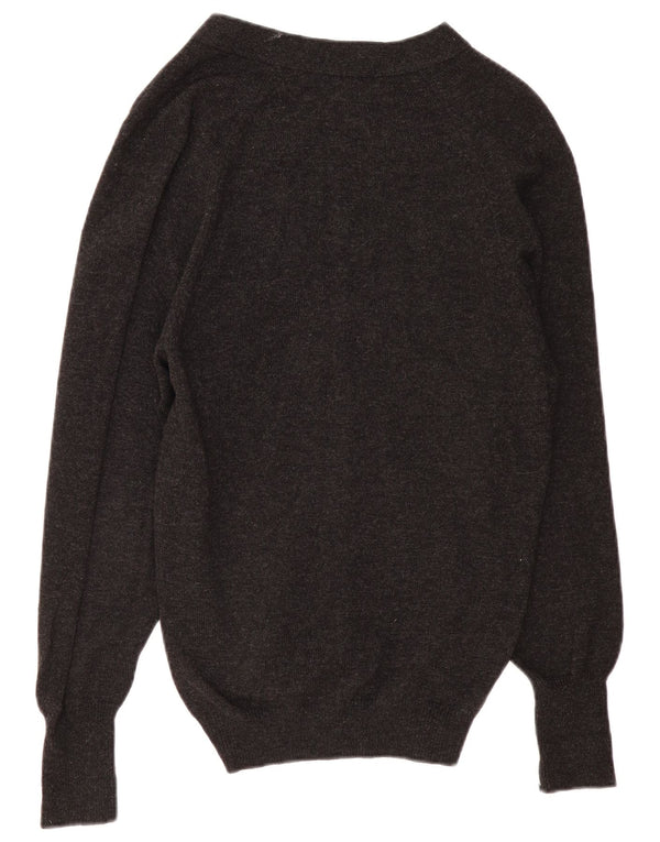 MARKS & SPENCER Herre cardigantrøje EU 46 XL Grå lammeuld