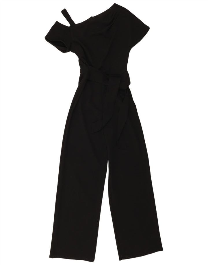 Monsoon Womens One Shoulder Jumpsuit UK 8 Small Black Polyester