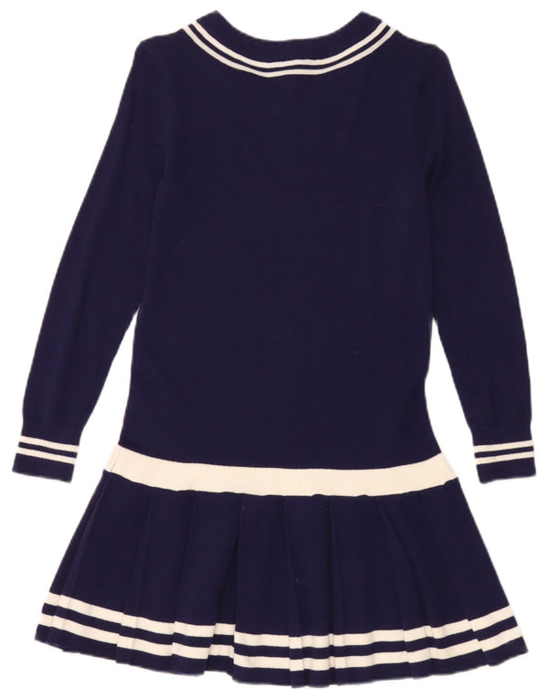 Tommy Hilfiger Pige Jumper Kjole 8-9 år Medium Navy Blue Colourblock