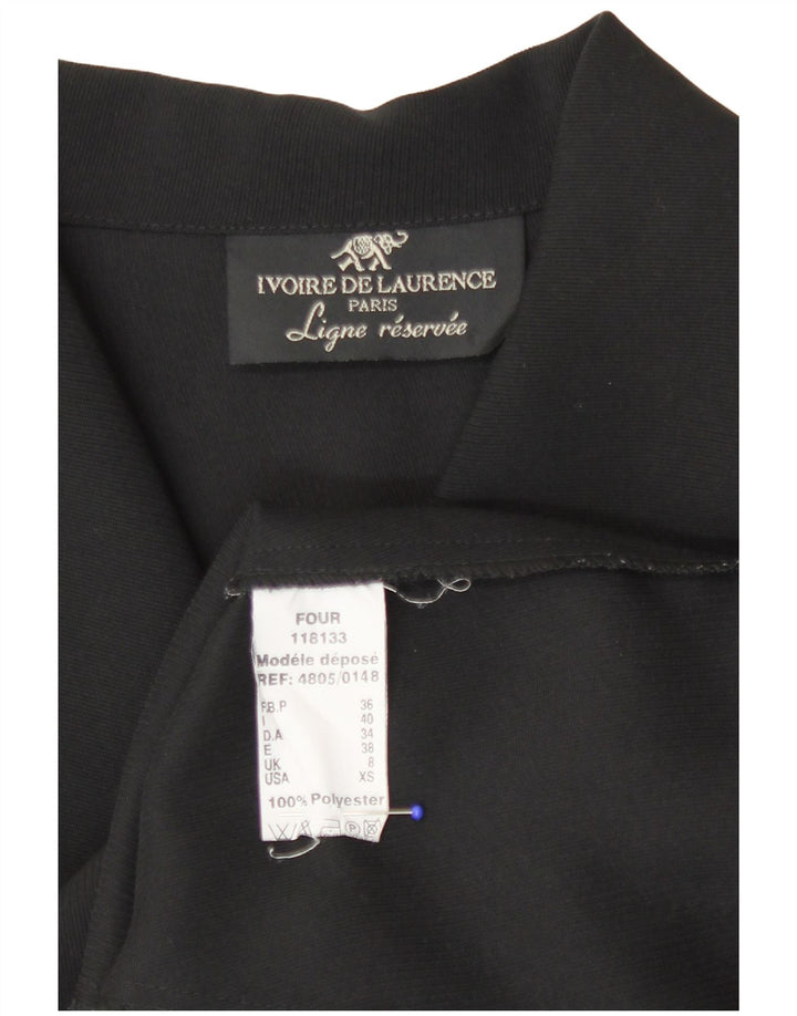 Ivoire de Laurence Dameskjortebluse UK 8 Lille sort polyester