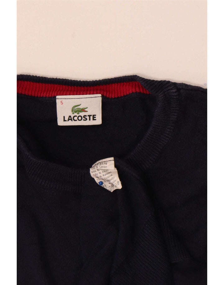 Lacoste Herre Crew Neck Jumper Sweater størrelse 5 Stor marineblå bomuld