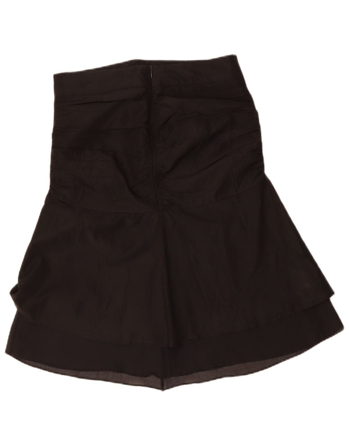 Vintage Dame Tulip Nederdel Medium W30 Sort Acetat