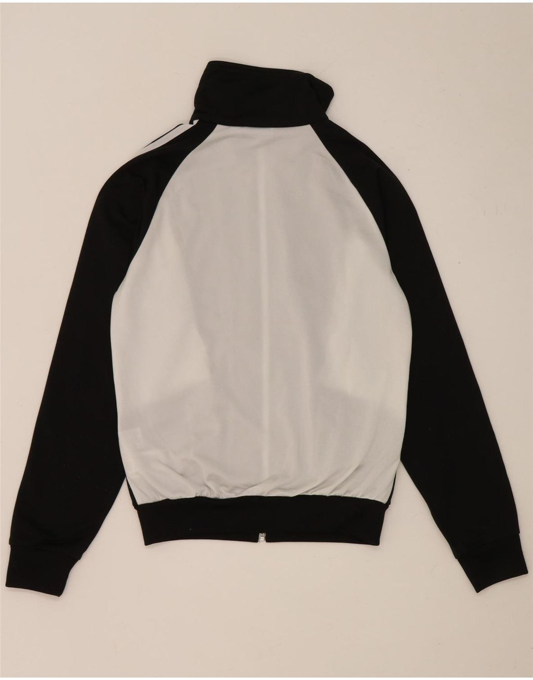 Adidas træningsdragt topjakke til kvinder UK 10 Small Black Colourblock Polyester