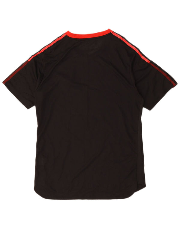 Adidas Herre Manchester United Grafisk T-Shirt Top XL Sort Polyester
