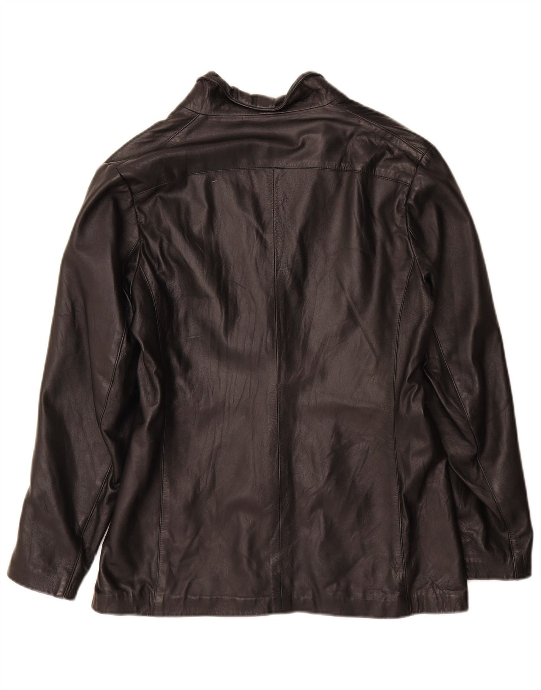 Vintage dame læderjakke IT 48 XL Sort