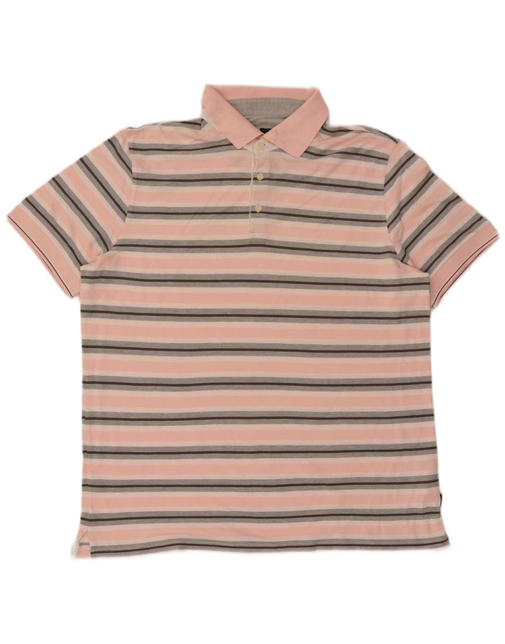 Hugo Boss Herre Polo Shirt 2XL Pink Stribet