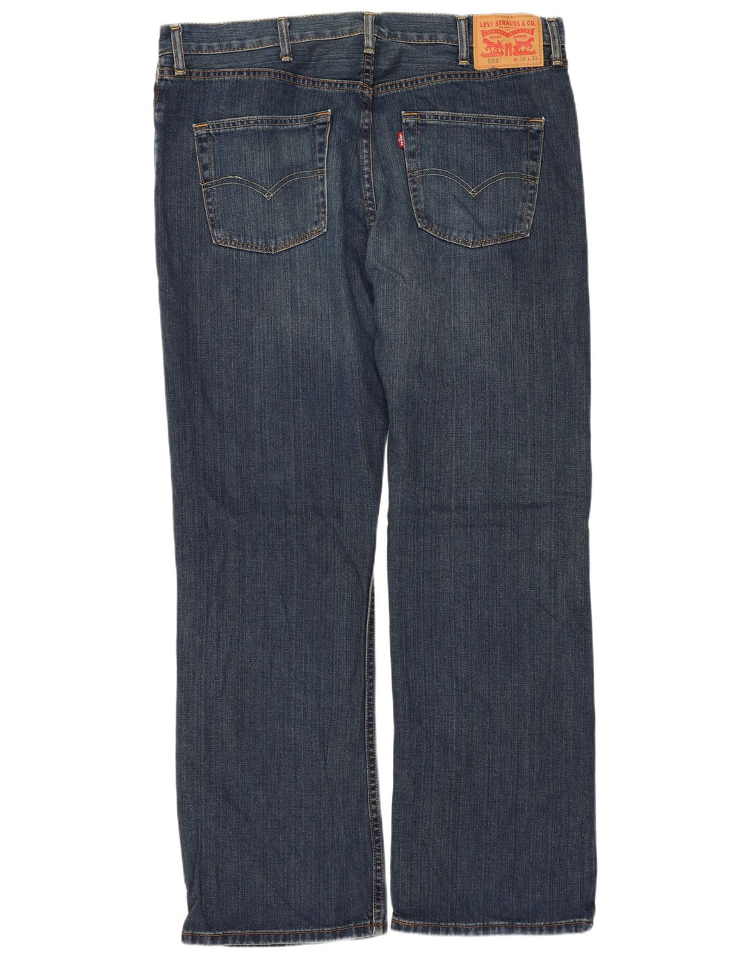 Levi's Herre 503 Straight Jeans W38 L32 Blå Bomuld