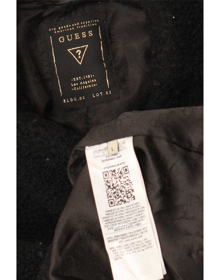 Guess Dame Overfrakke UK 14 Stor Sort Uld