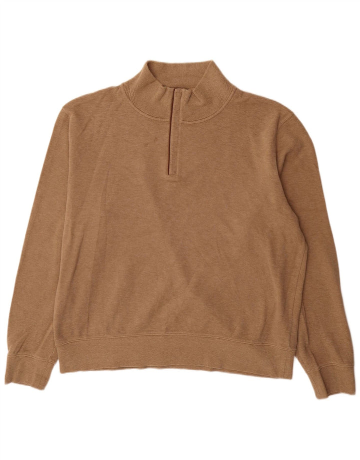 Gant herre lynlås-hals sweater 3XL brun bomuld