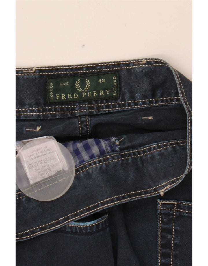 Fred Perry Herre Slim Jeans IT 48 Medium W33 L30 Marineblå Bomuld