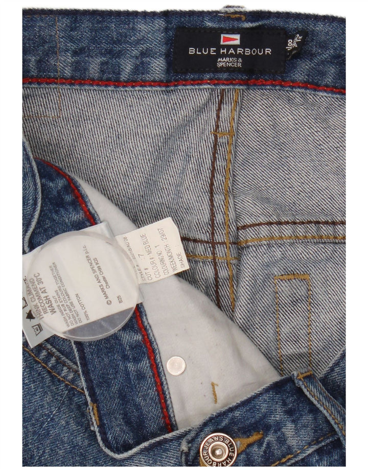 Marks & Spencer Herre Blue Harbor Straight Jeans W32 L29 Blue Cotton