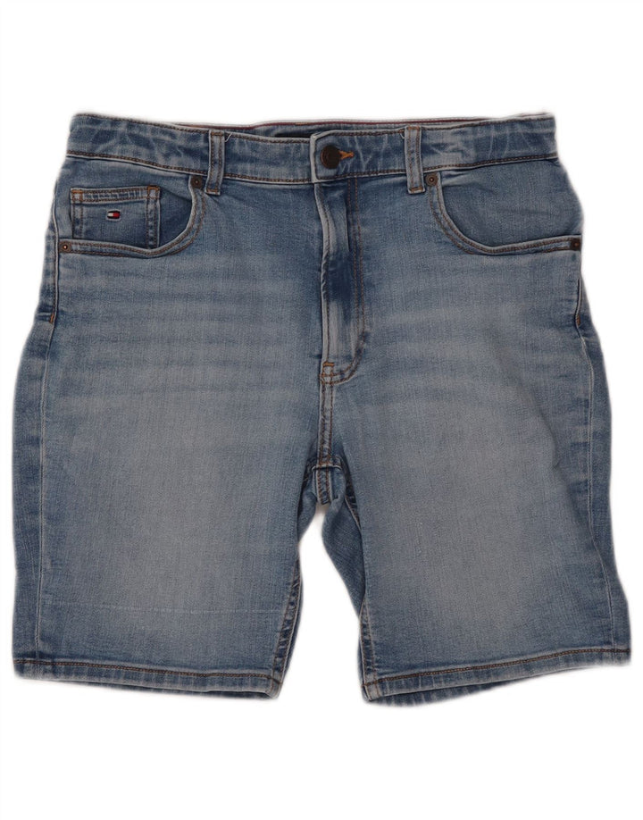 TOMMY HILFIGER piger tilspidsede denimshorts 15-16 år W30 blå bomuld
