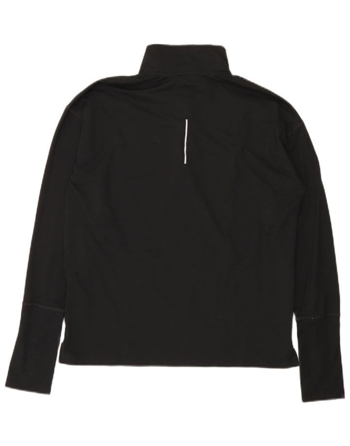 Nike Herre Running Zip Neck Top Langærmet Lille Sort Polyester