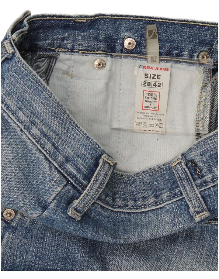Nye Jeans Dame Lige Jeans IT 42 Medium W28 L31 Blå Bomuld