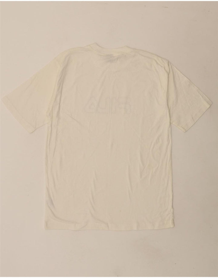 FILA Mens Graphic T-Shirt Top Large White Cotton Vintage Fila and Second-Hand Fila from Messina Hembry 