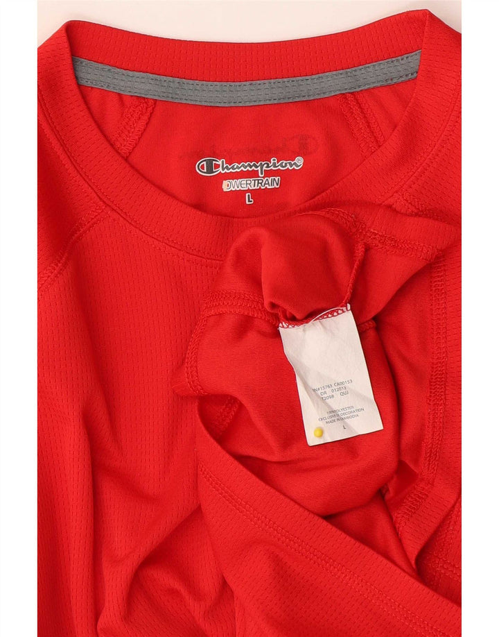Champion Herre T-Shirt Top Stor Rød Polyester