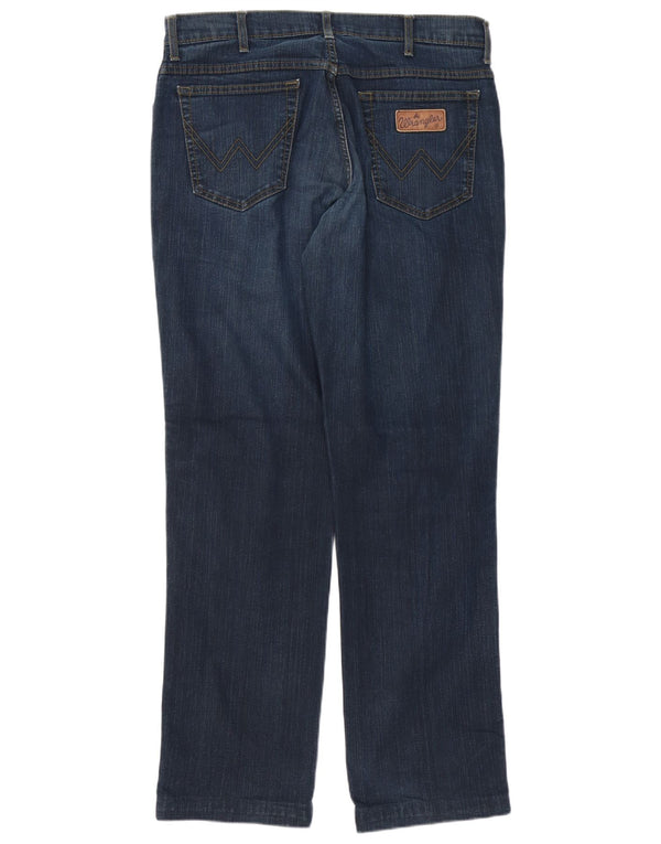 Wrangler Herre Texas Stretch Straight Jeans W36 L34 Marineblå Bomuld
