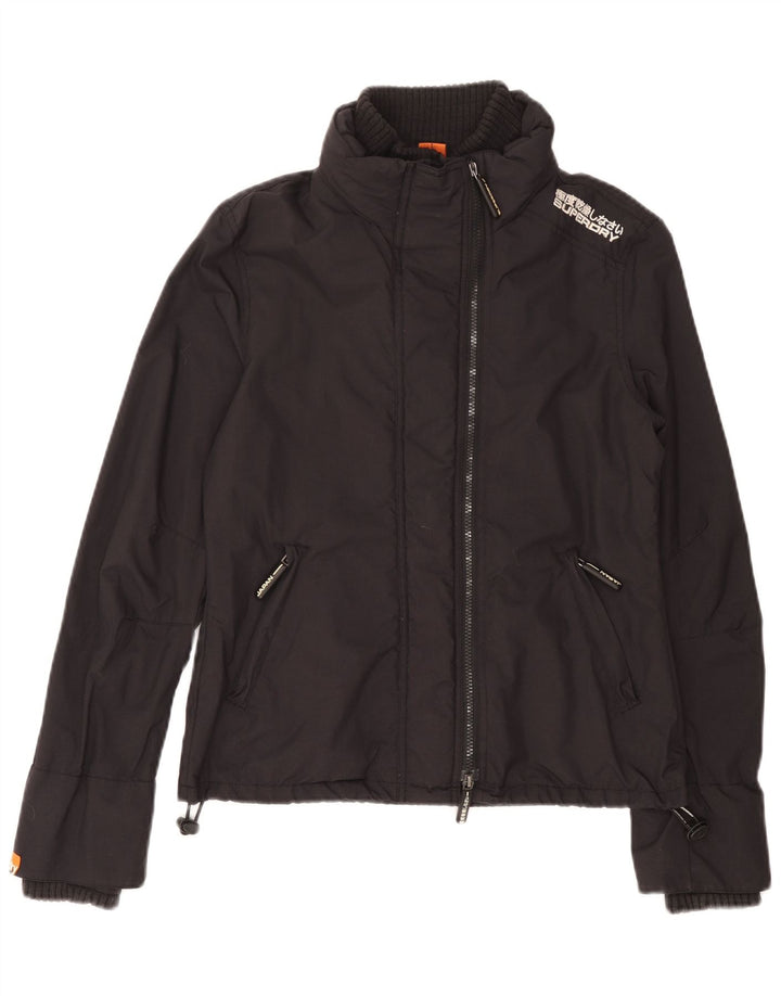 Superdry Regnjakke til kvinder UK 14 Medium Grey Nylon