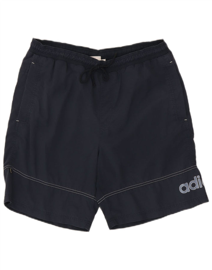 Adidas grafiske sportsshorts til mænd mellem marineblå polyamid