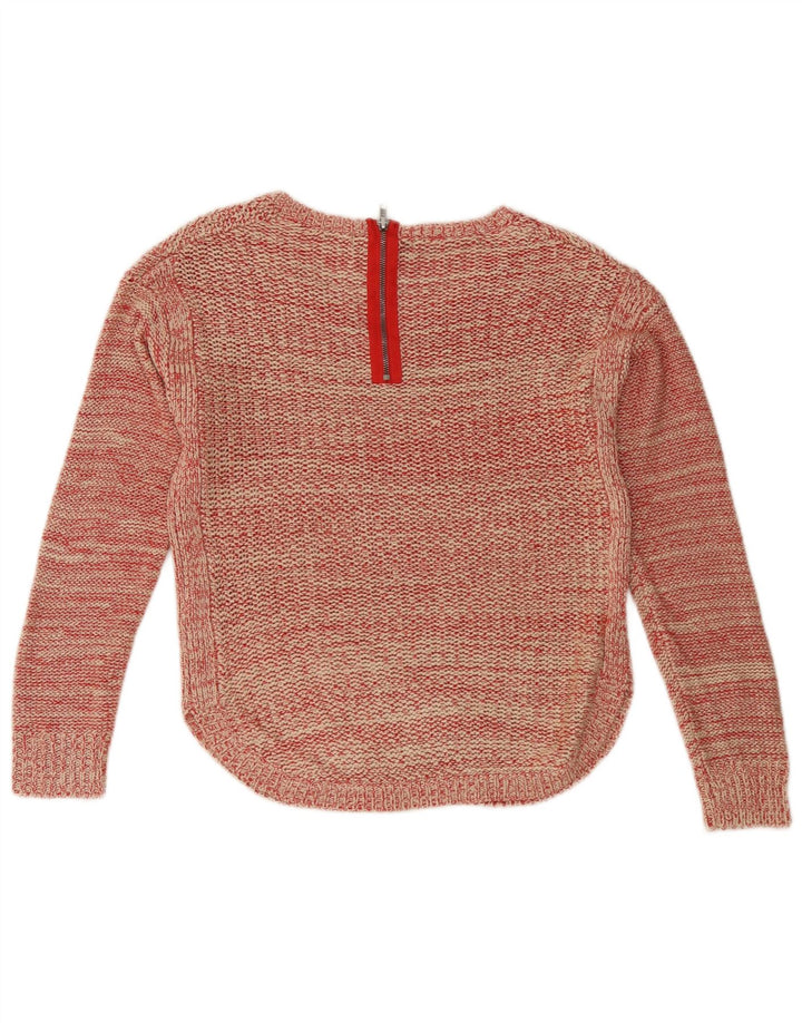 Marks & Spencer Dame V-hals sweater UK 10 Small Red Flecked
