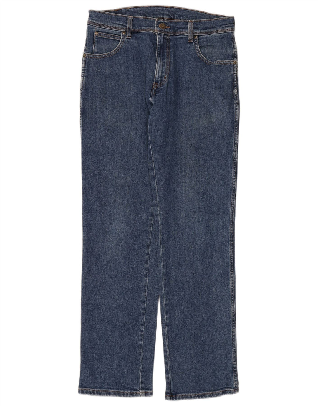 WRANGLER Herre Regular Fit Straight Jeans W32 L32 Blå Bomuld