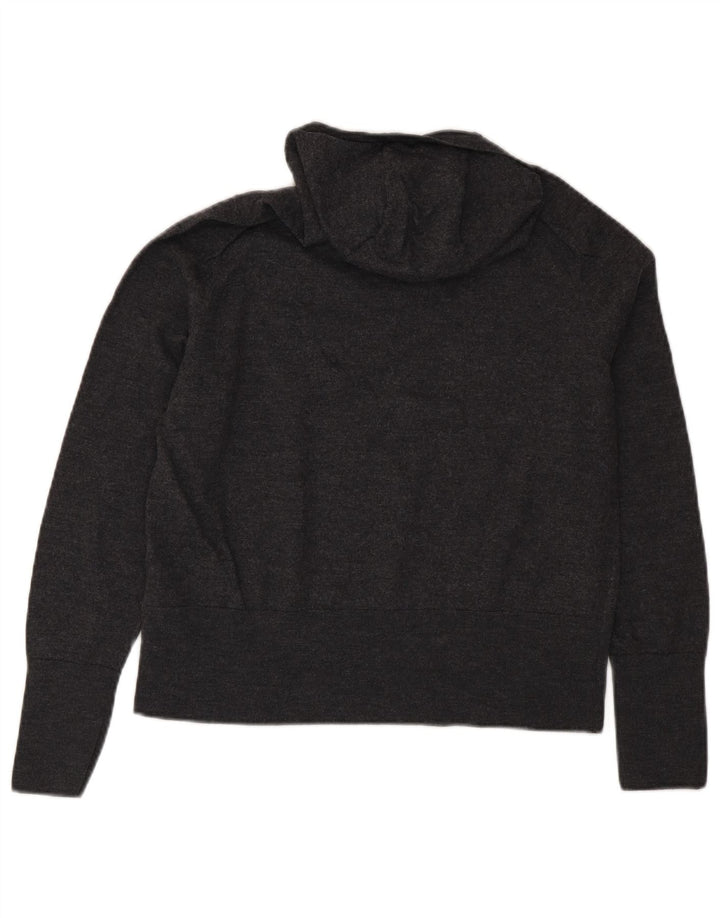 Cos Dame Crop Hættetrøje UK 14 Medium Grey Uld