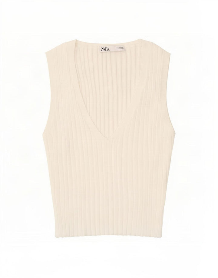 Zara Damevest Top UK 8 Small White