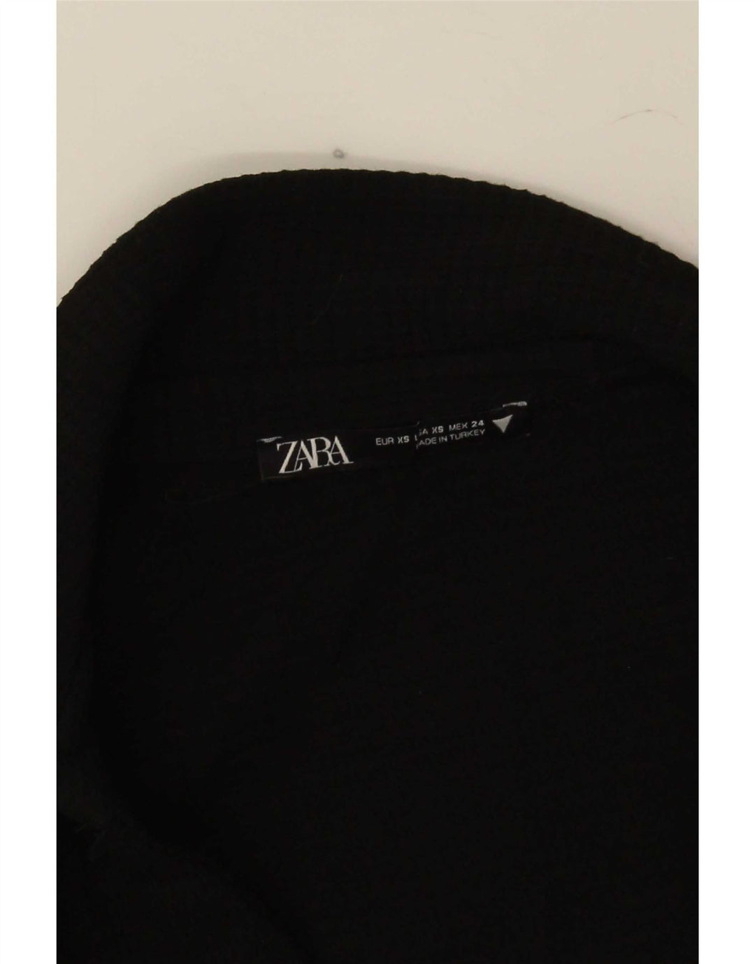 Zara langærmet forreste slips til kvinder Crop Top UK 6 XS Sort