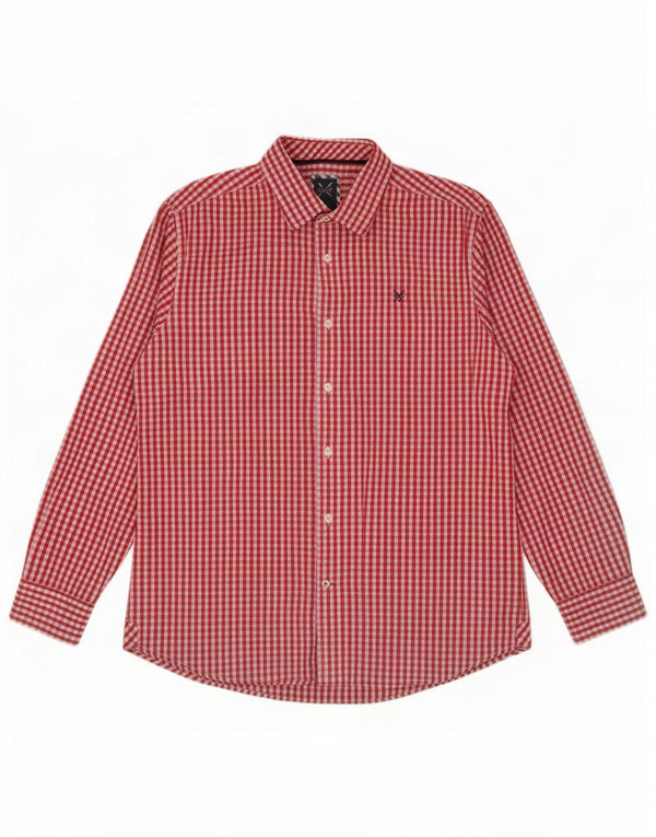 Crew Clothing Herre Classic Fit Shirt XL Rød Gingham Cotton