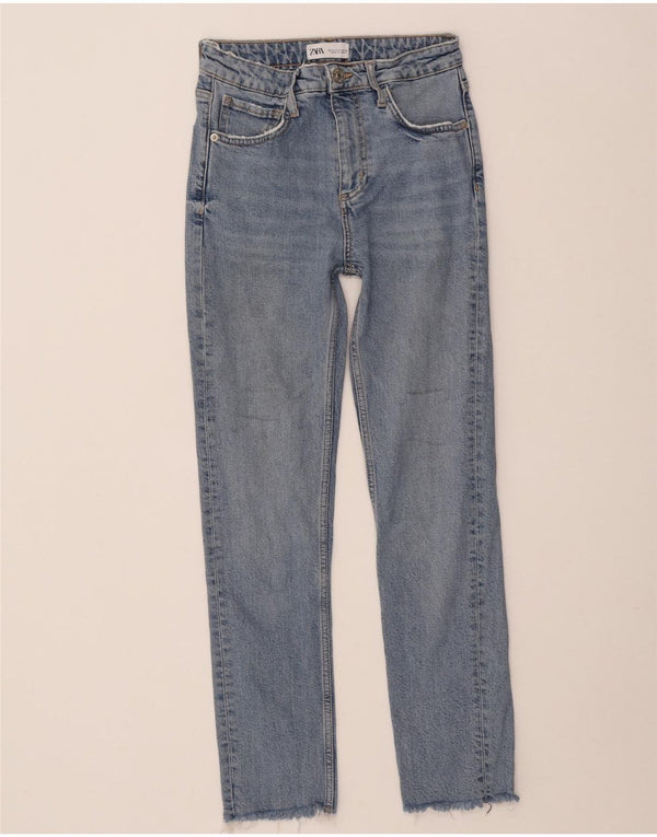 Zara Dame Slim Jeans EU 34 2XS W24 L27 Blå