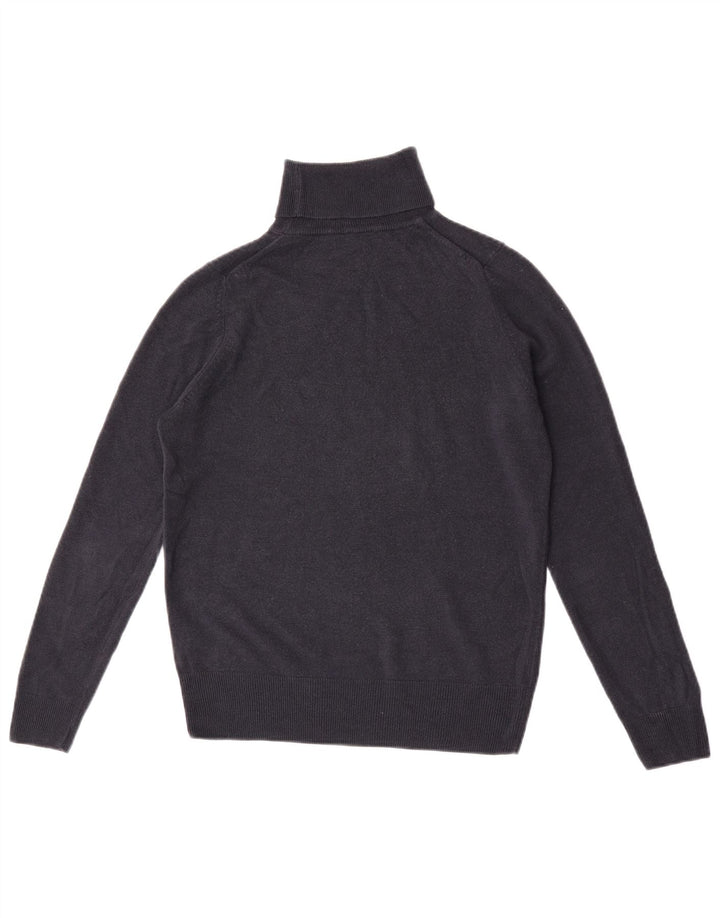 Marks & Spencer Dame Rullehals Sweater UK 10 Small Navy Blue